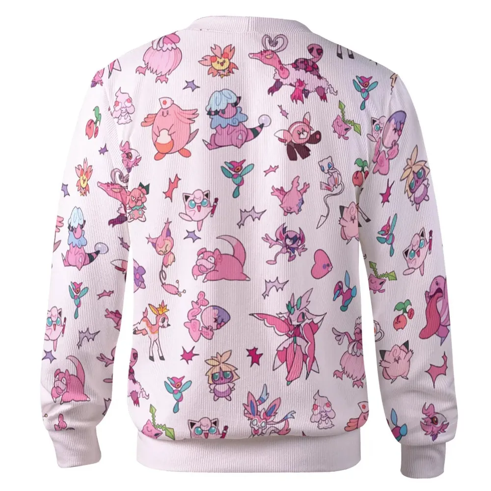 Team Pink Pokemon Pattern Cardigan - 3