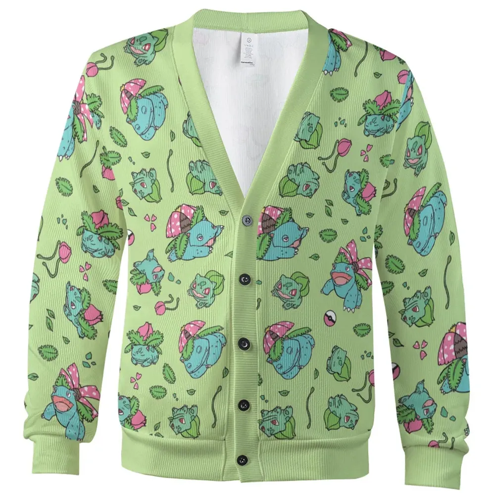 Venusaur Ivysaur and Bulbasaur Pokemon Cardigan - 2