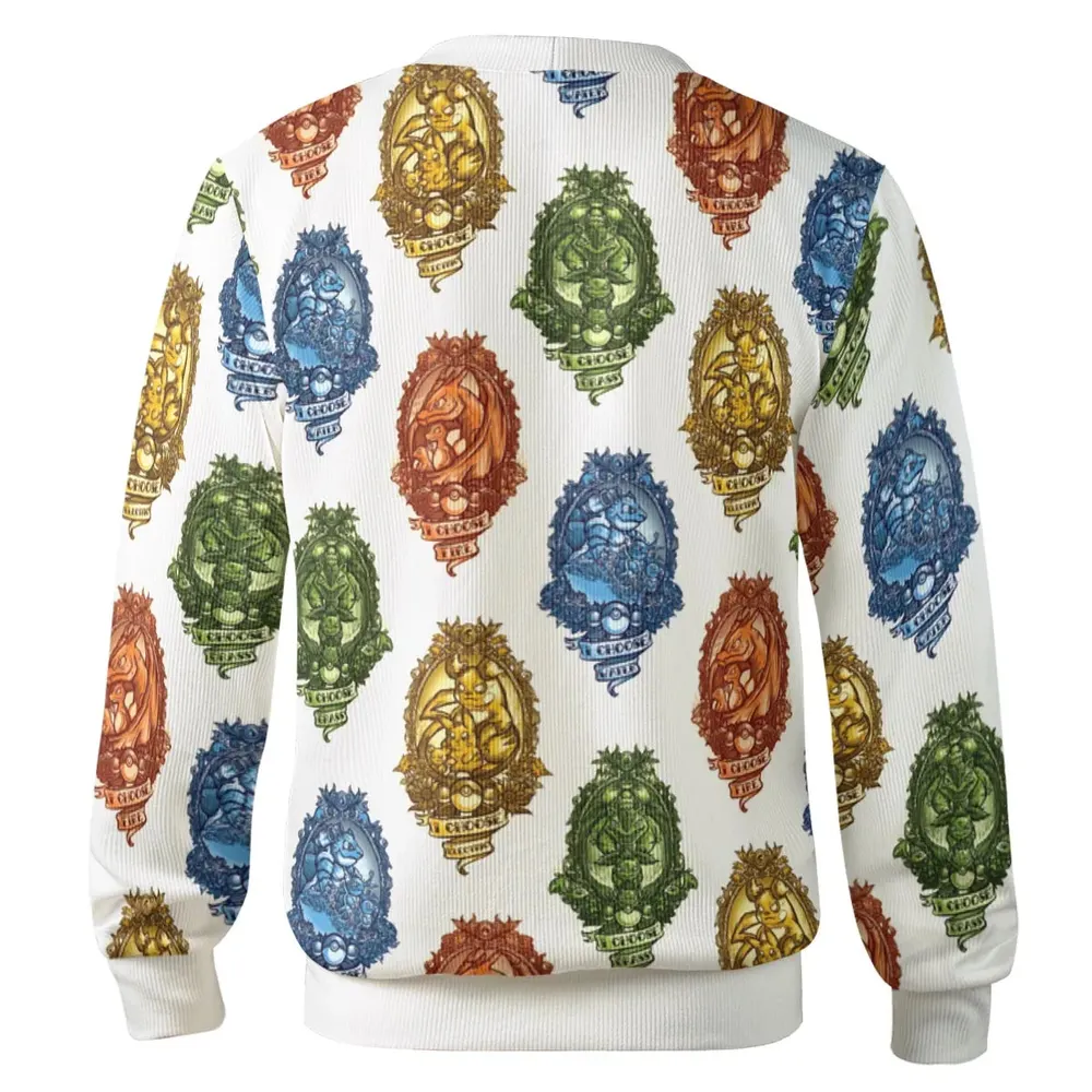 Water Grass Electric Fire I Choose Pattern Cardigan - 3