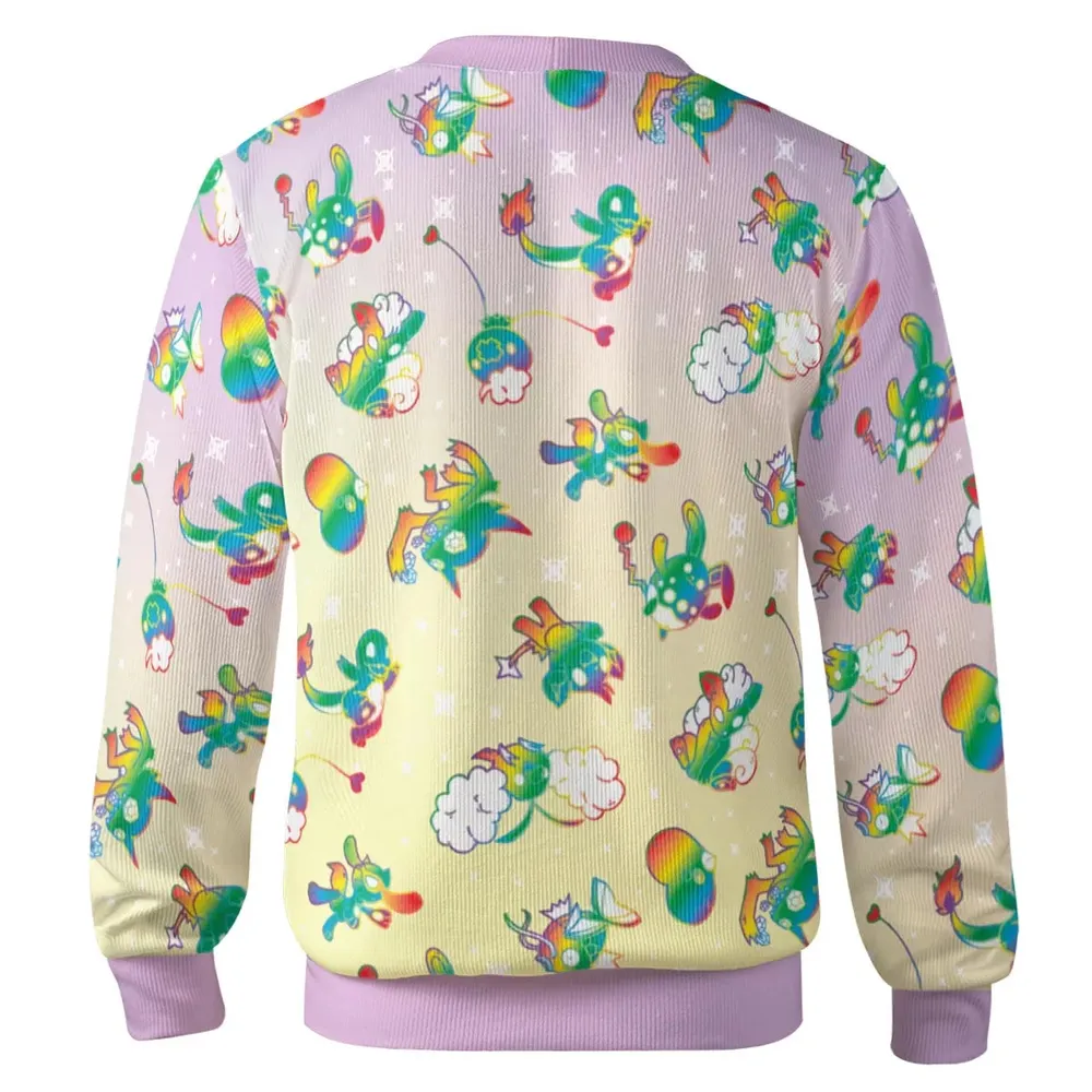 Rainbow Pokemon Pattern Cardigan - 3