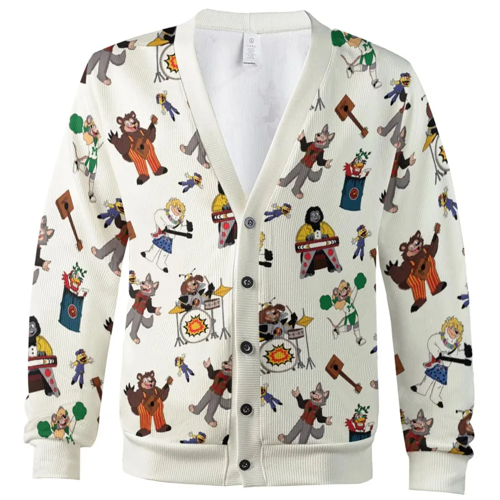 The Rock-afire Explosion Pattern Cardigan - 2