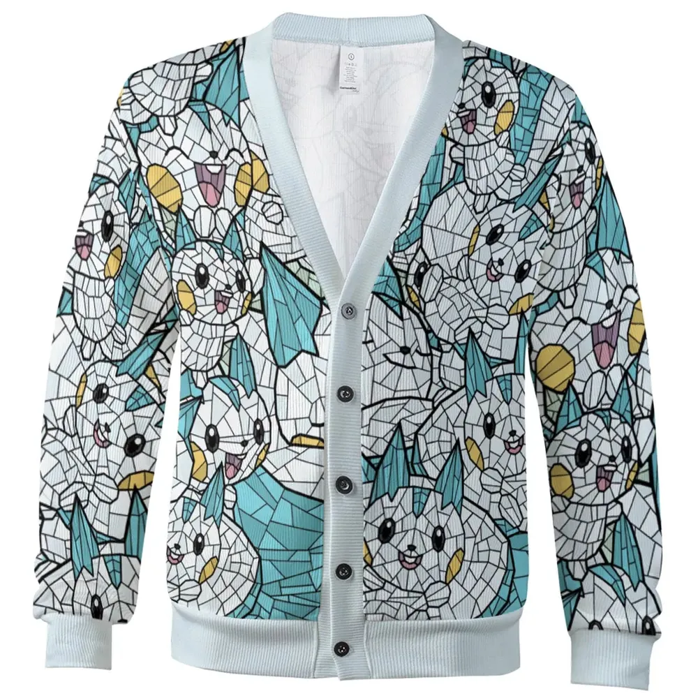 Pachirisu Stained Glass Pokemon Cardigan - 2