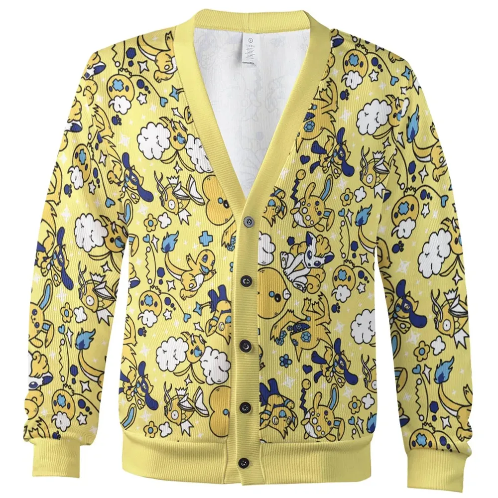Shiny Magikarp Pokemon Pattern Cardigan - 2