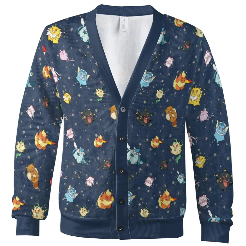 Gengar as Eevee The Eeveelutions Pokemon Cardigan - 2