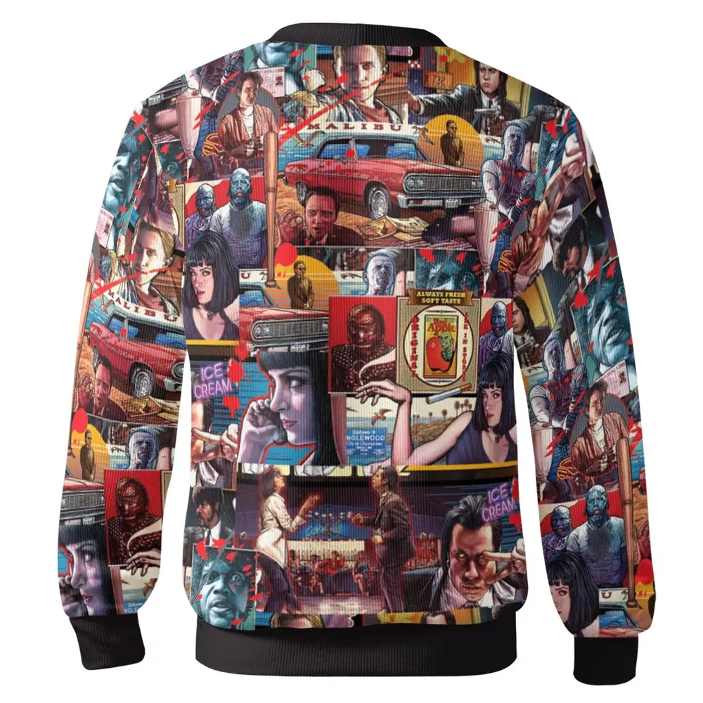 Retro Scenes Mia Wallace Vincent Vega Jules Winnfields Pulp Fiction Cardigan - 3