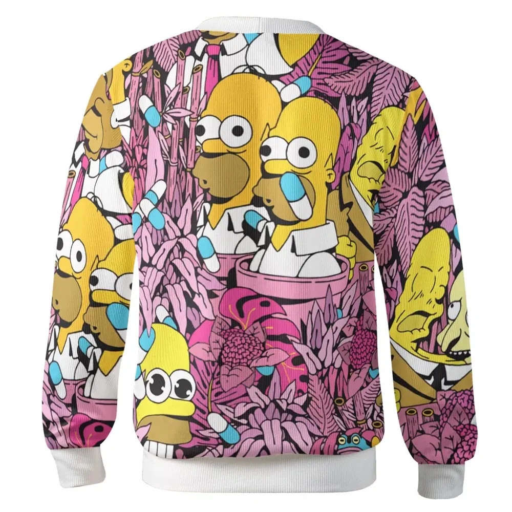 Homer Simpson In Flower Bush The Simpsons Cardigan - 3