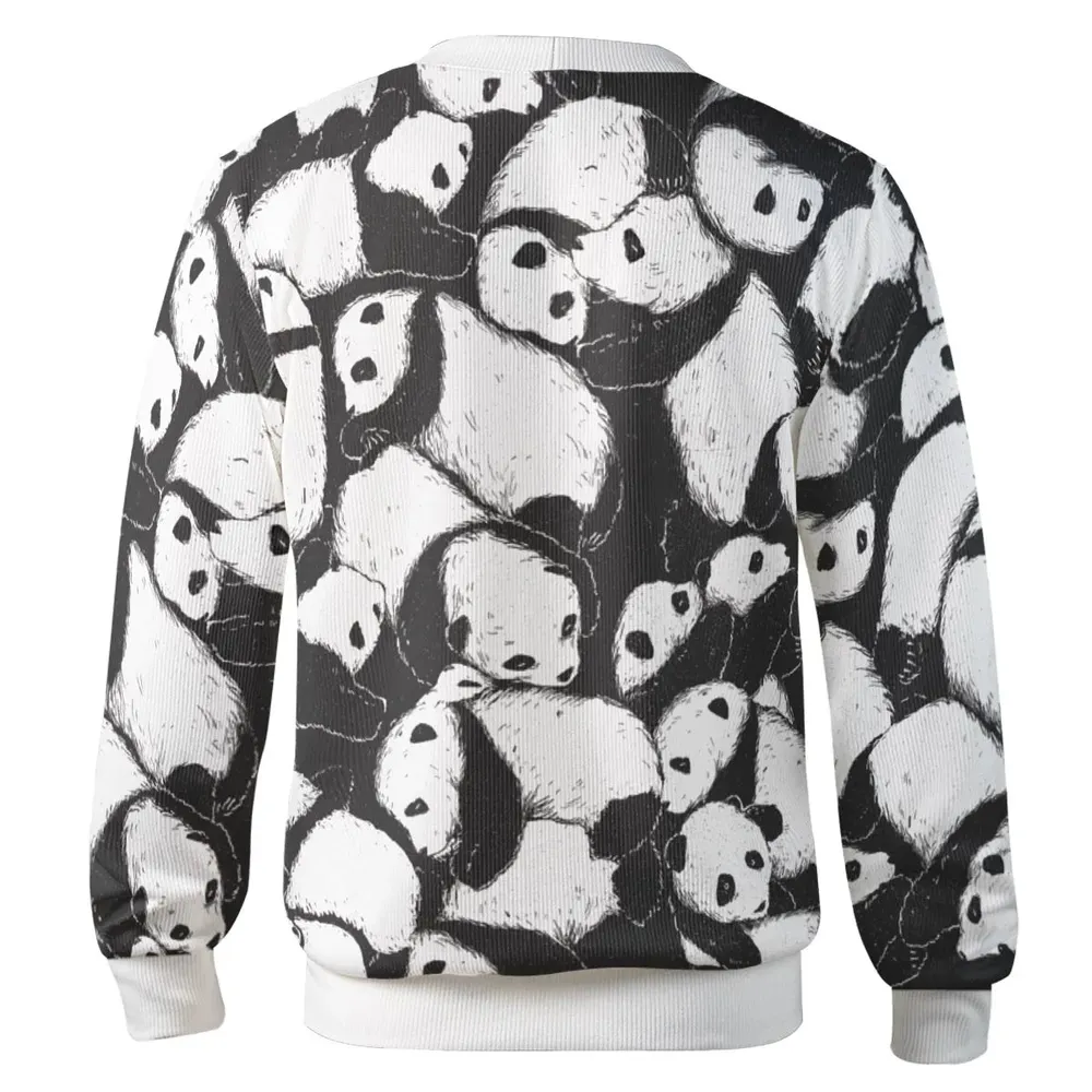 Lazy Day Panda Pattern Cardigan - 3