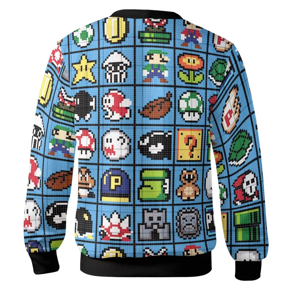 Mario Pixel Super Mario Pattern Cardigan - 3
