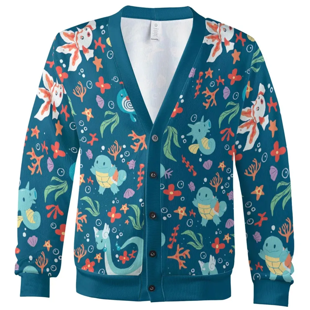 Water Pokemon Pattern Cardigan - 2