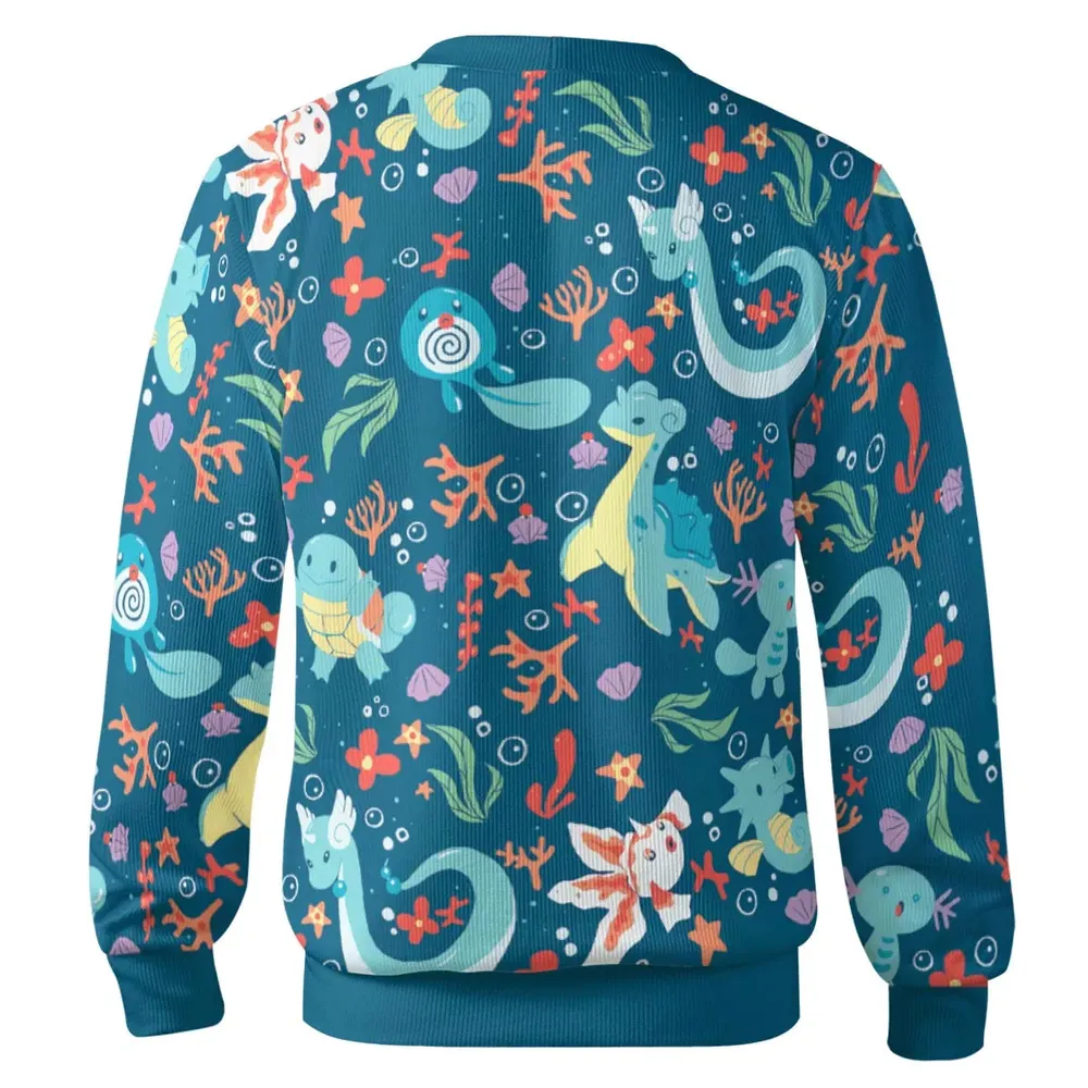 Water Pokemon Pattern Cardigan - 3