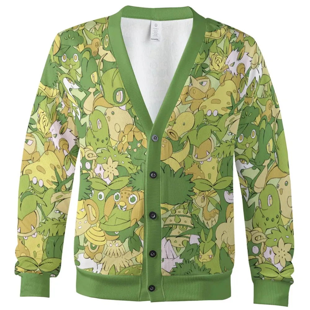 Grass Pokemon Pattern Cardigan - 2