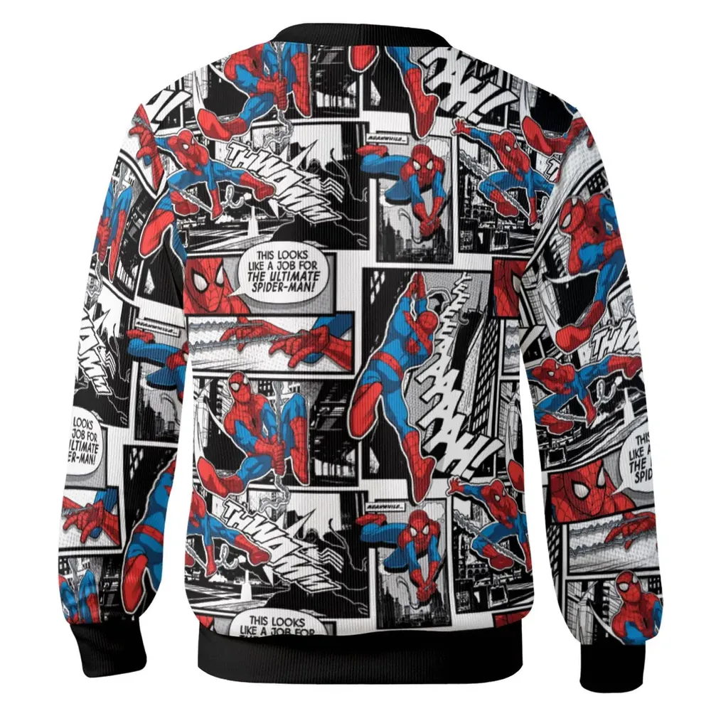 Spider Man Comic Pattern Cardigan - 3