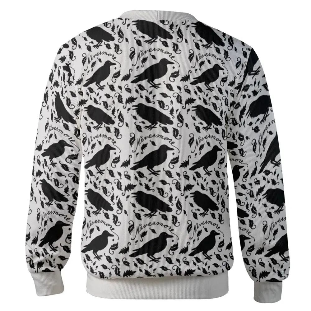 Nevermore The Raven Edgar Allan Poe Pattern Cardigan - 3