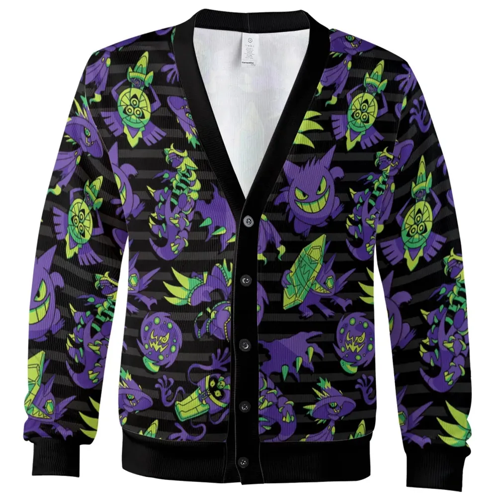 Ghost Type Pokemon Pattern Cardigan - 2
