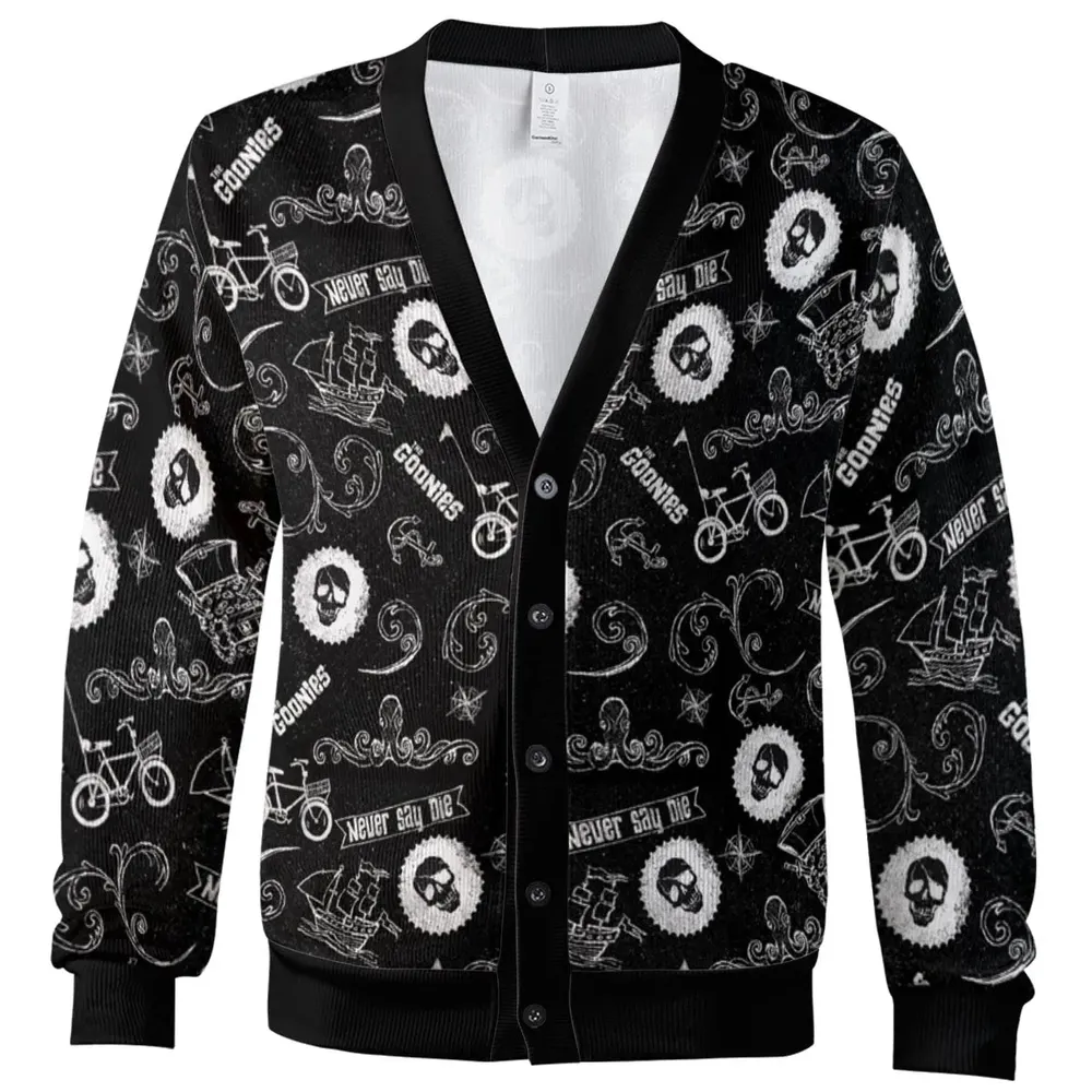 Never Say Die The Goonies Pattern Cardigan - 2