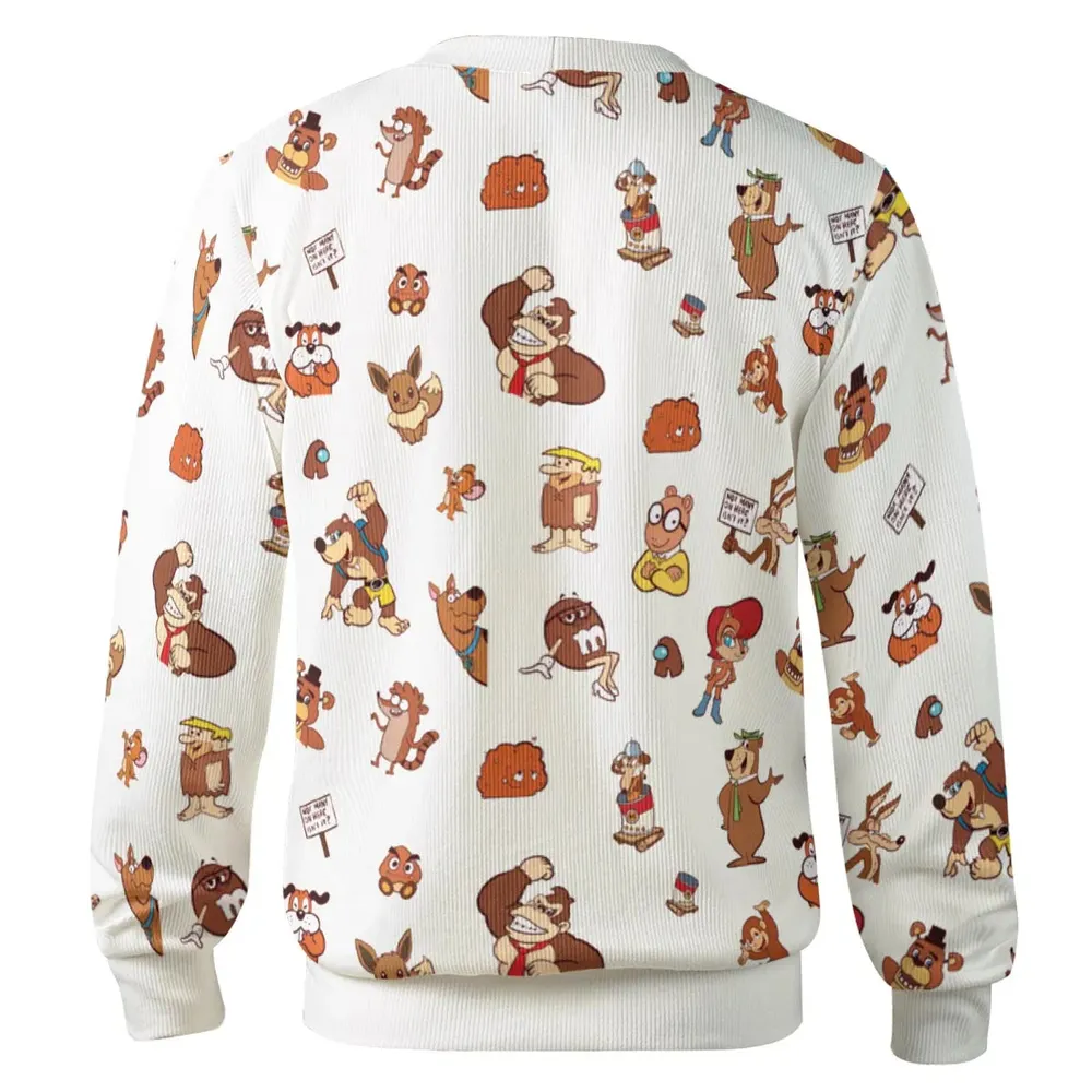 Famous Cartoon Characters in Brown Cardigan - 3