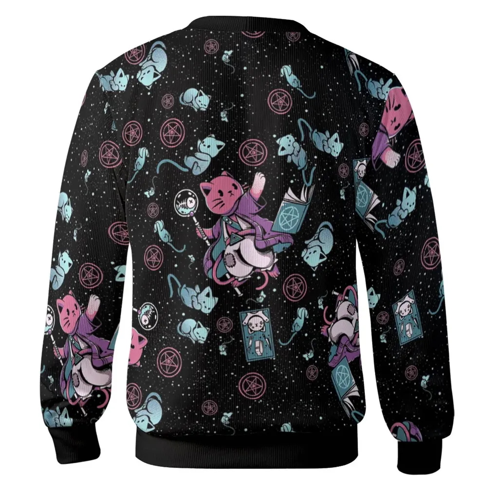 Necromancer Cat Pattern Cardigan - 3