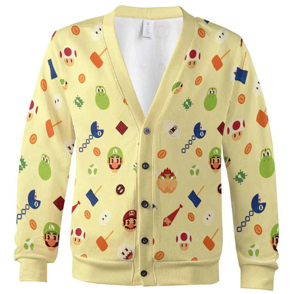 Mario and Friends Pattern Cardigan - 2