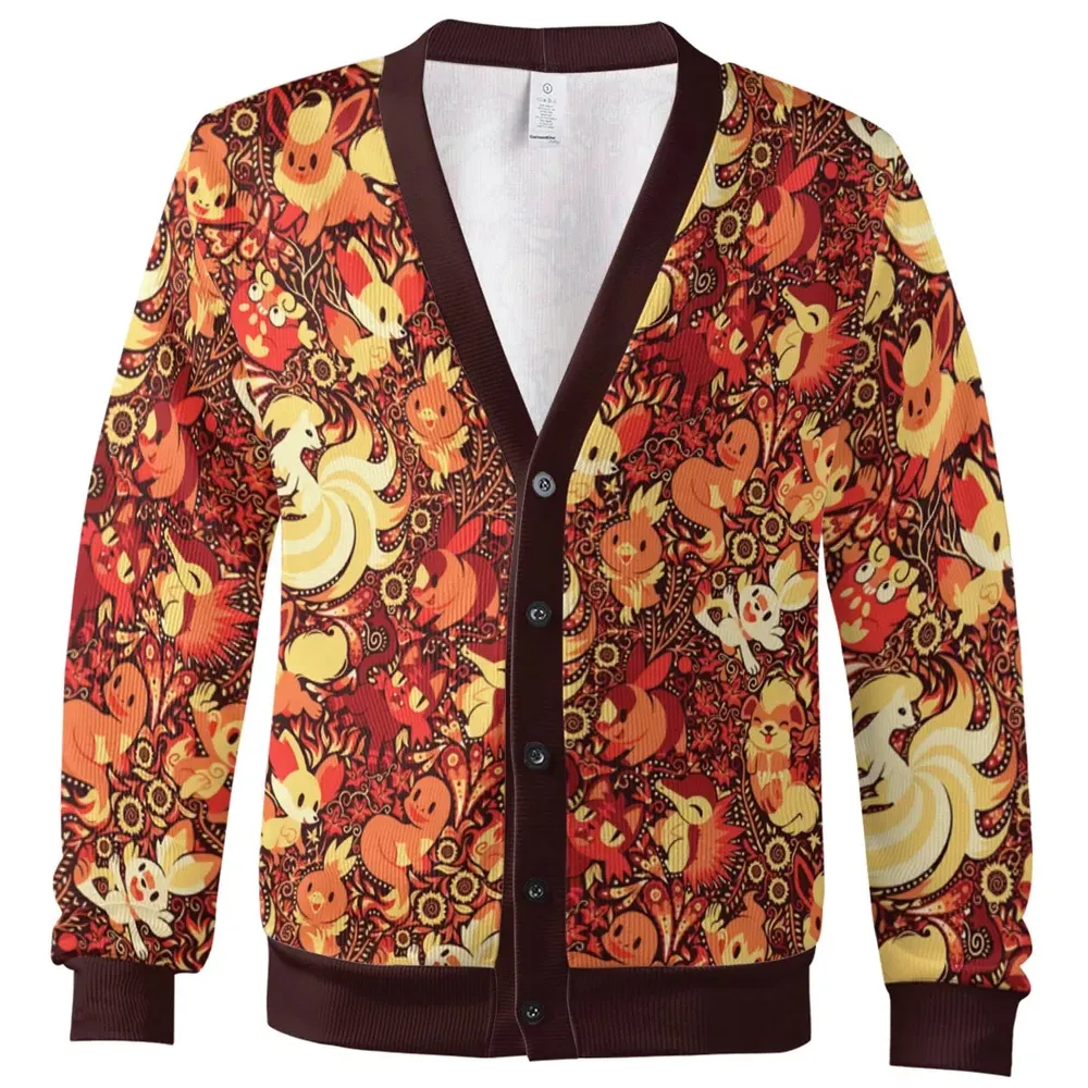 Pokemon Fire Pattern Cardigan - 2