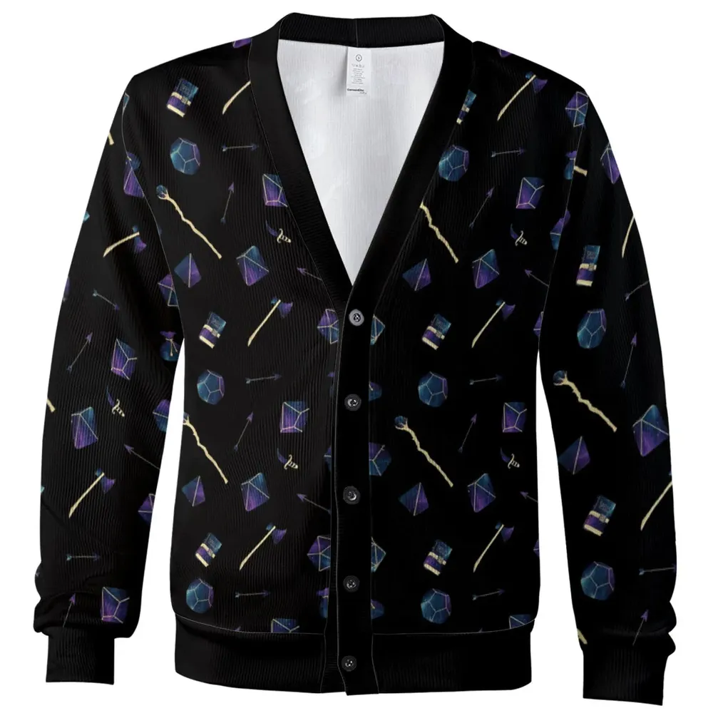 Galaxy In Dice DnD Pattern Cardigan - 2