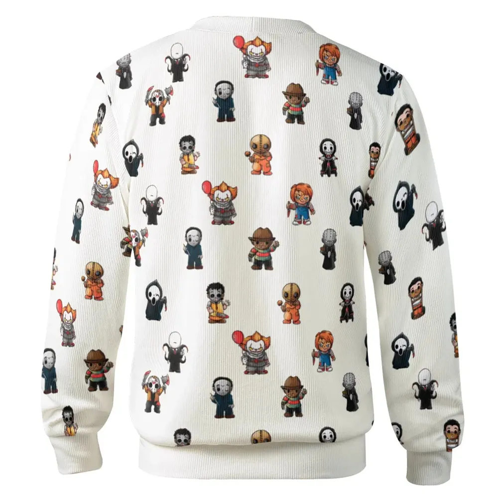 Horror Movies Characters Pattern Cardigan - 3