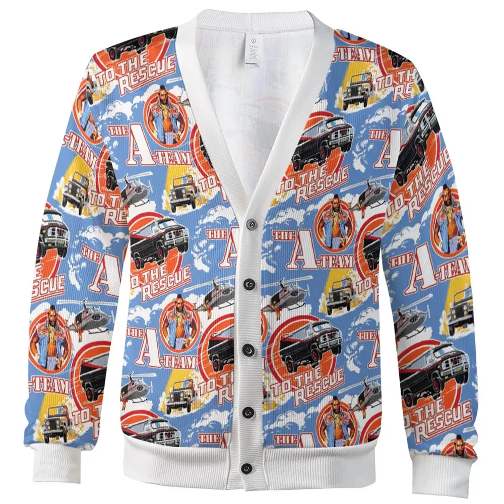 To The Rescue The A Team Pattern Cardigan - 2
