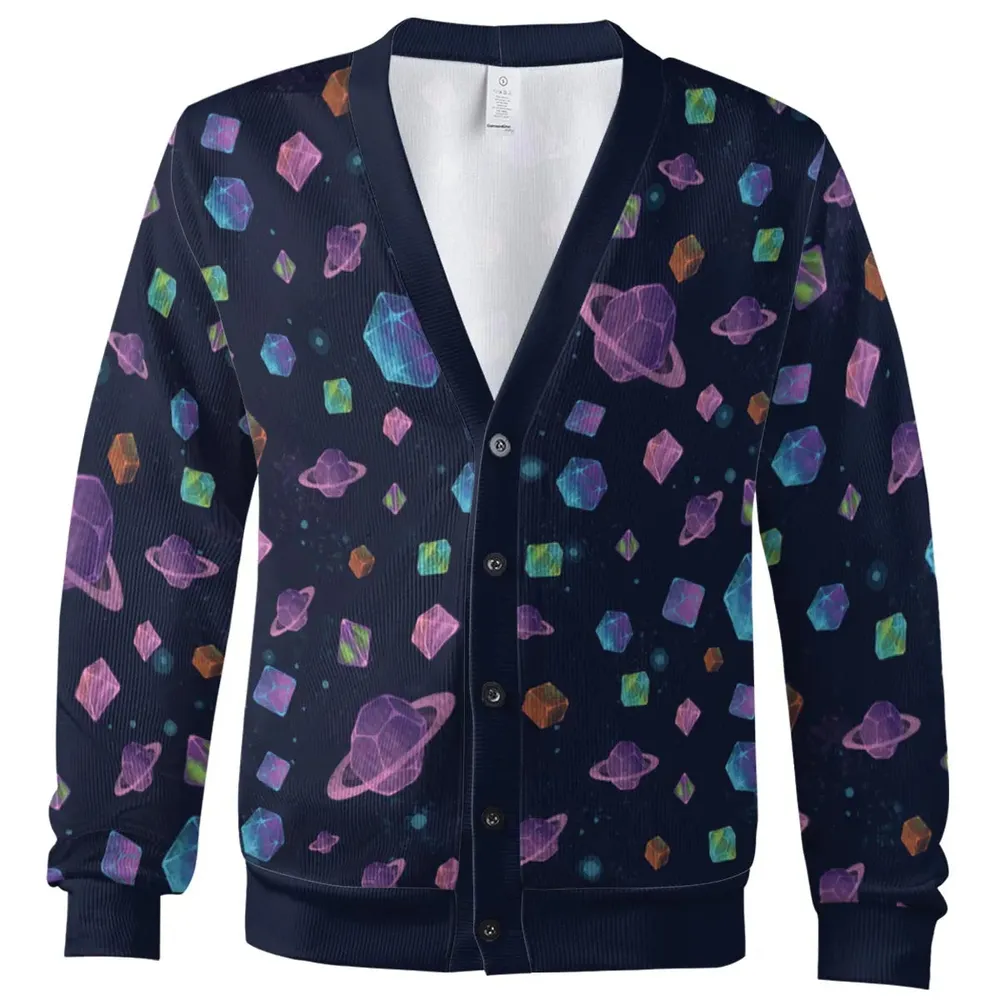Galaxy Of Dices DnD Pattern Cardigan - 2
