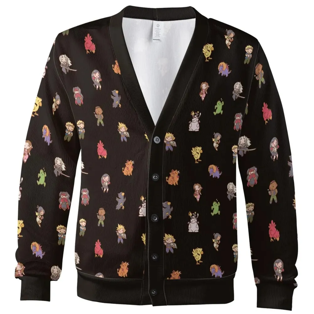 Final Fantasy Characters Pattern Cardigan - 2