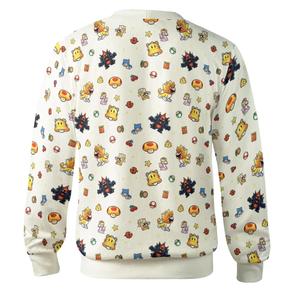 Super Mario Characters Pattern Cardigan - 3