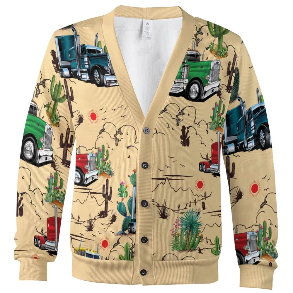 Peterbilt Semi Truck Pattern Cardigan - 2