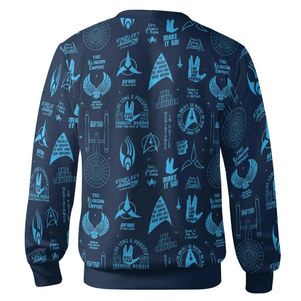 Trekkie Star Trek Pattern Cardigan - 3