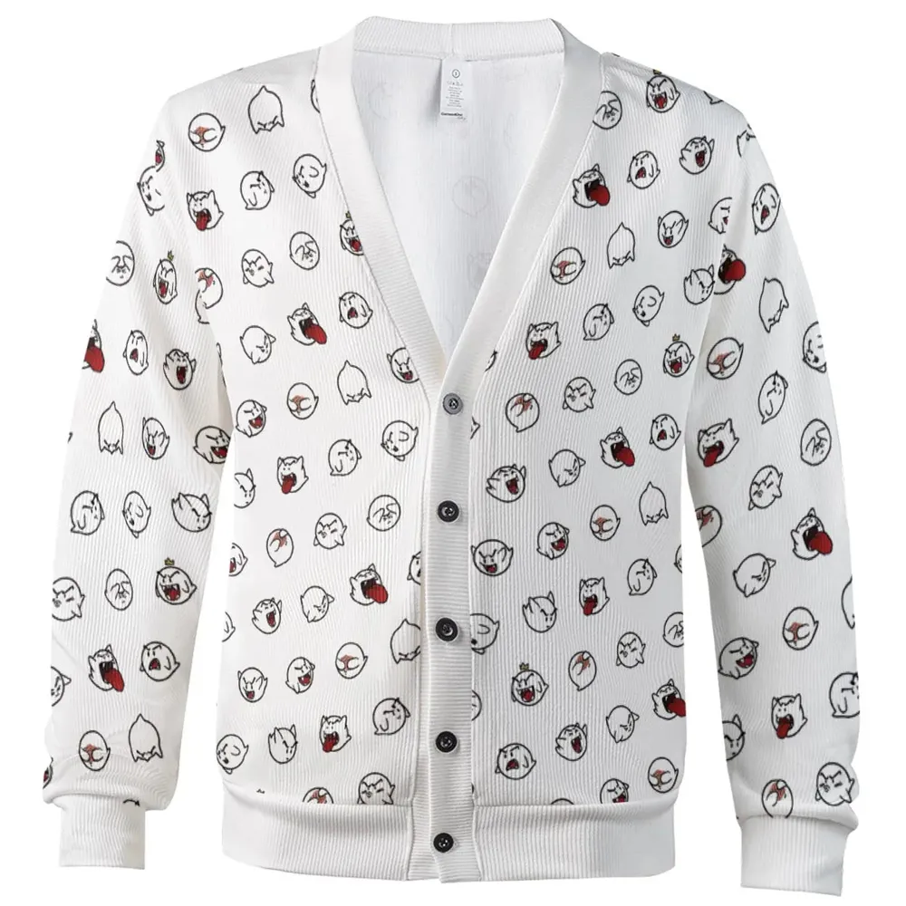 Super Mario Boo Pattern Cardigan - 2