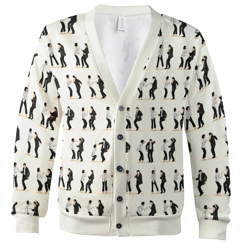 Mia Wallace and Vincent Vega Dance Pulp Fiction Cardigan - 2