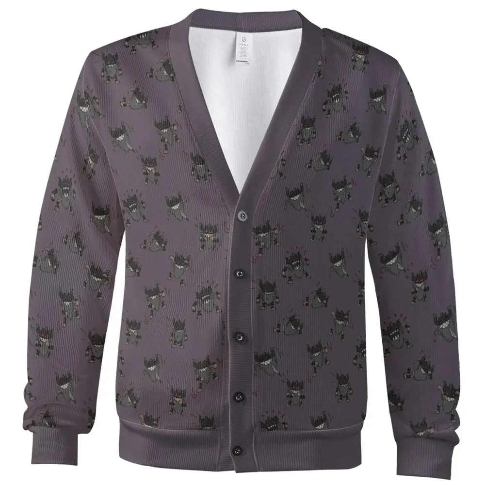 Perrrrrserker Pokemon Pattern Cardigan - 2