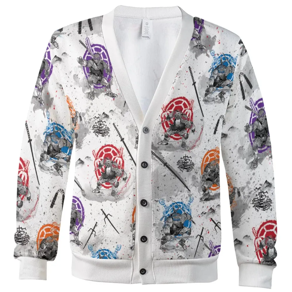 TMNT Characters Sumi-E Pattern Cardigan - 2