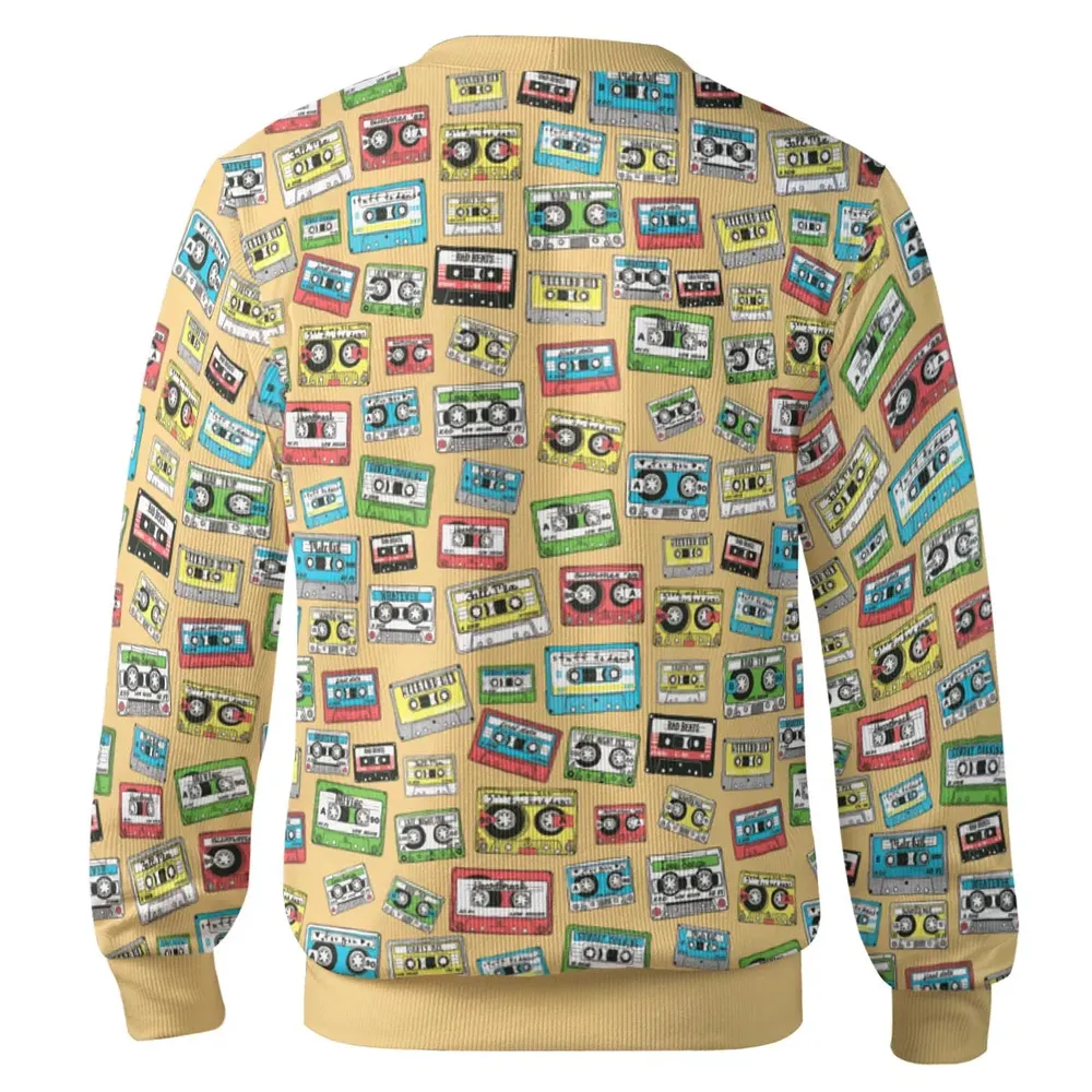 80s Playlist Pattern Cardigan - 3