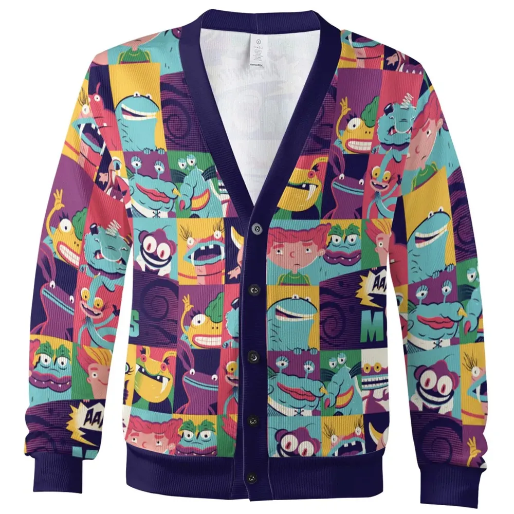 Aaahh!!! Real Monsters Characters Pattern Cardigan - 2