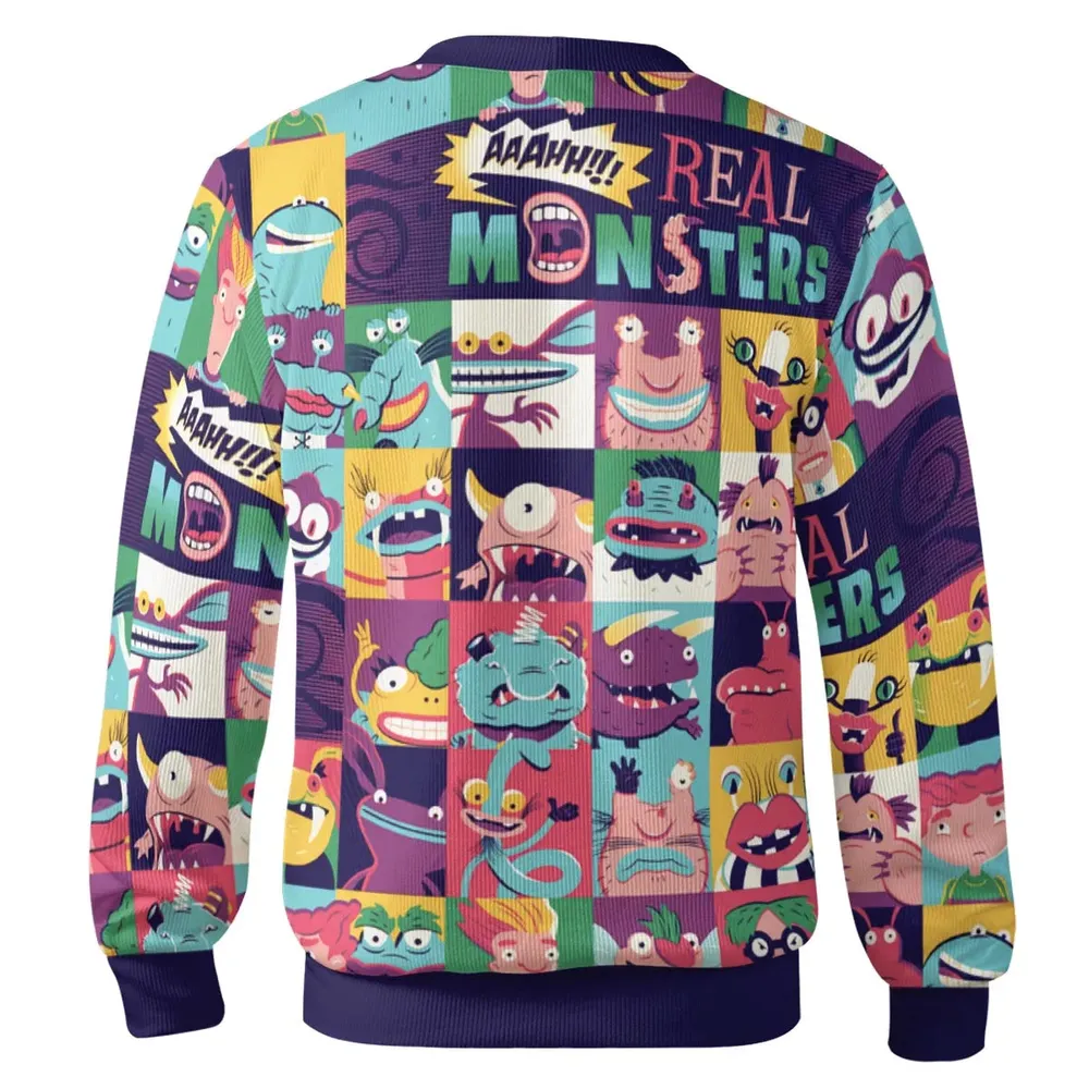 Aaahh!!! Real Monsters Characters Pattern Cardigan - 3