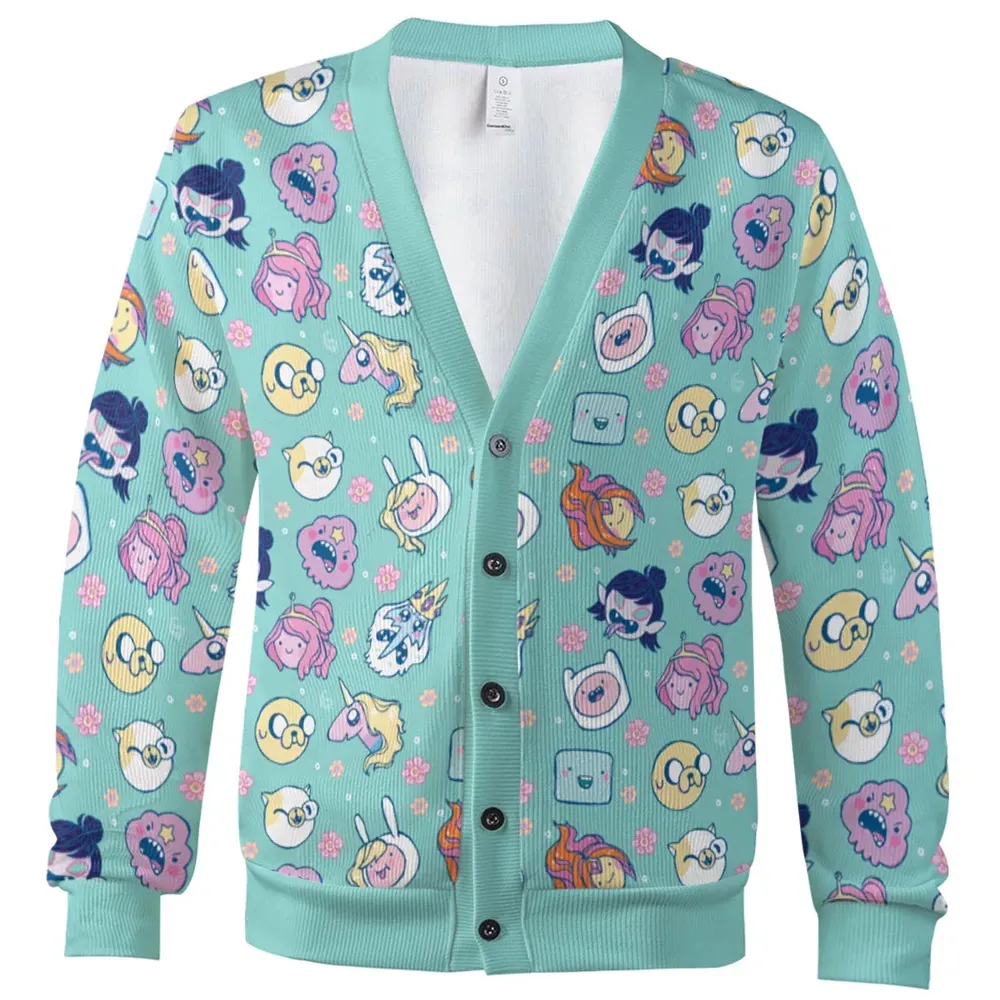 Adventure Time Floral Pattern Cardigan - 2