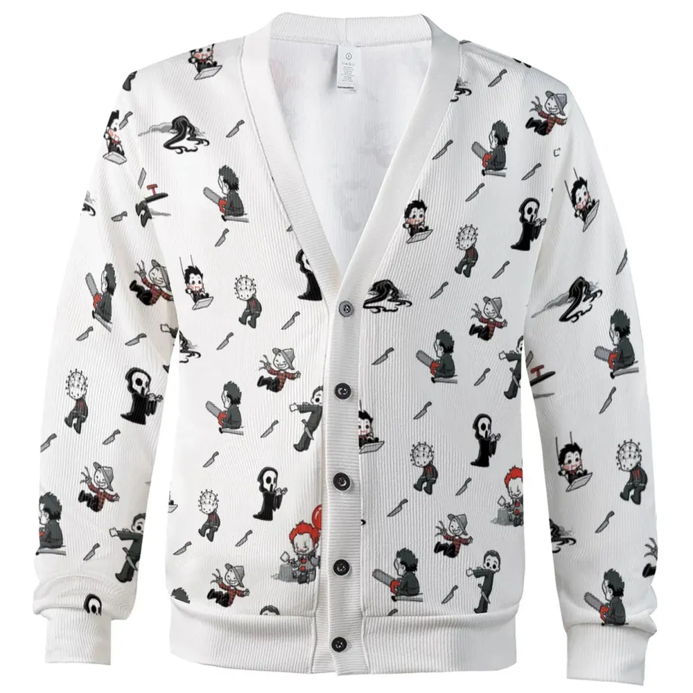 Baby Horror Characters Pattern Cardigan - 2