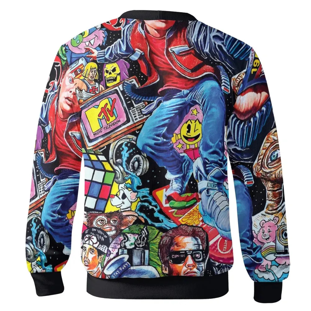 Back To The 80s Pop Culture 80s Movies Characters Cardigan - 3
