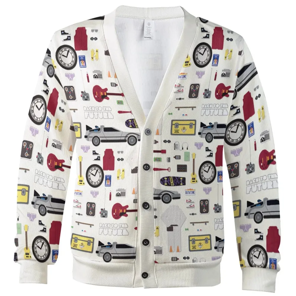 Back to the Future Pattern Cardigan - 2