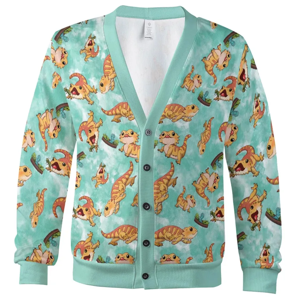 Bearded Dragon Pattern Cardigan - 2