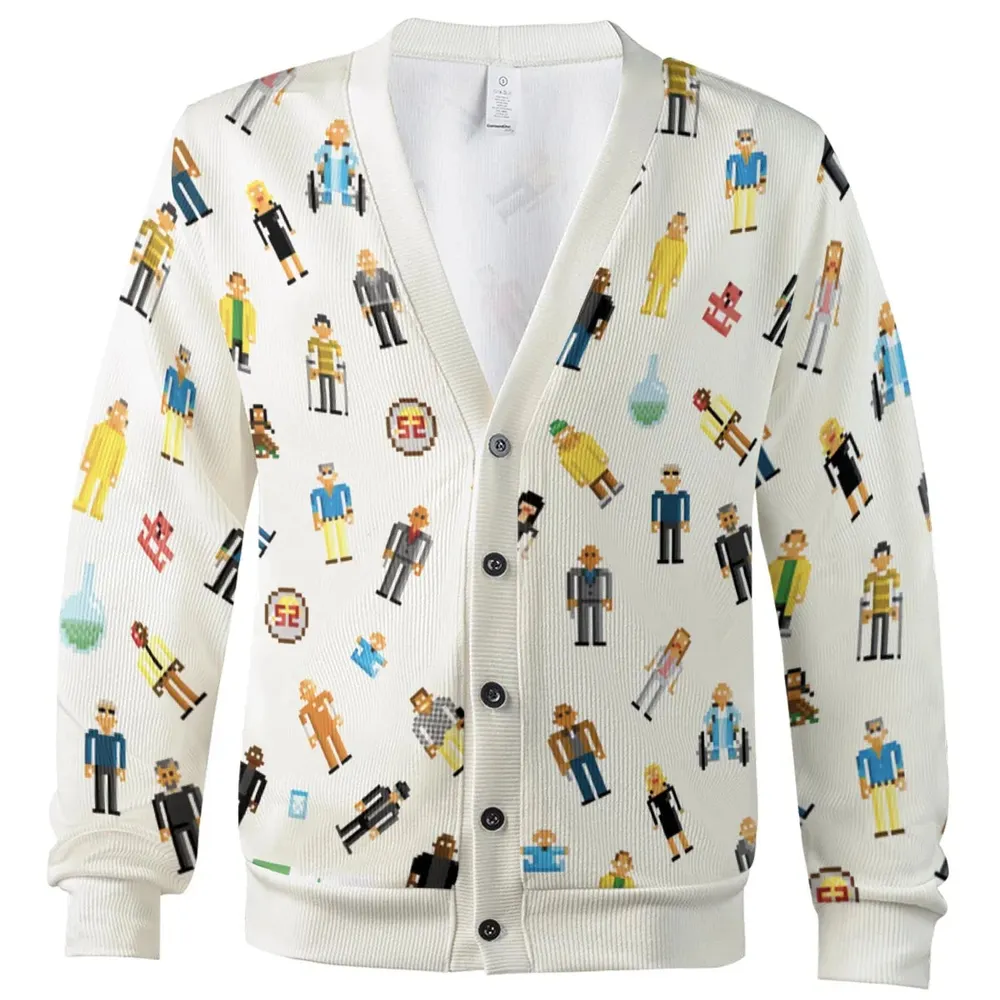 Breaking Bad in Pixels Pattern Cardigan - 2