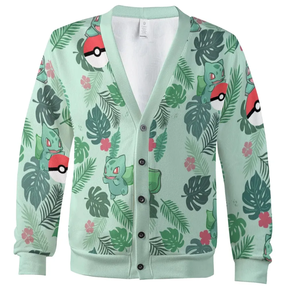 Bulbasaur Pokemon Pattern Cardigan - 2