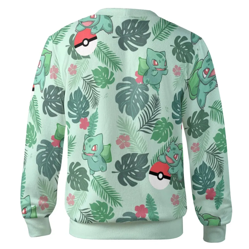 Bulbasaur Pokemon Pattern Cardigan - 3