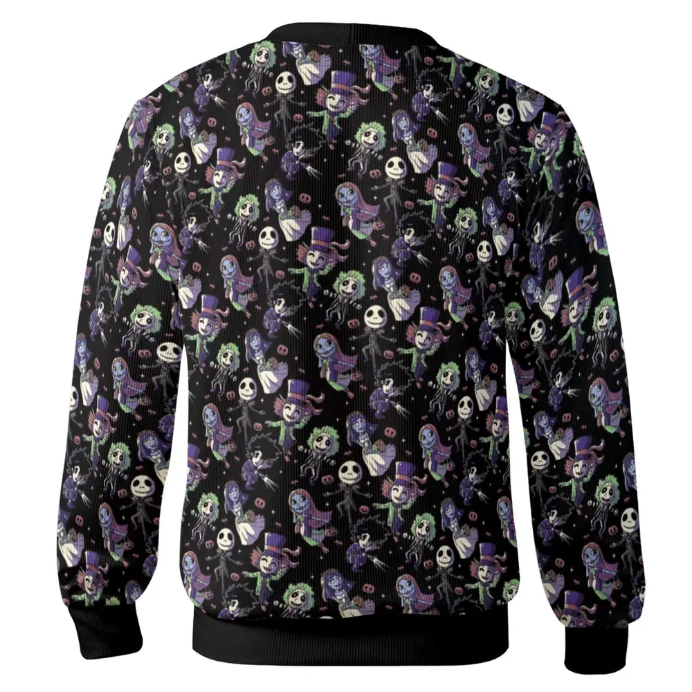 Buttons Characters Pattern Cardigan - 3