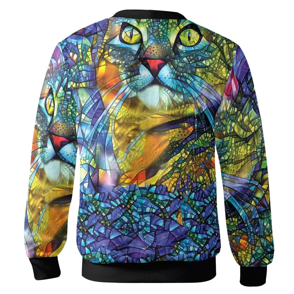 Cat Stained Glass Cardigan - 3