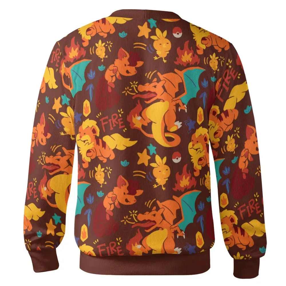 Charizard Arcanine Torchic Fire Pokemon Cardigan - 3