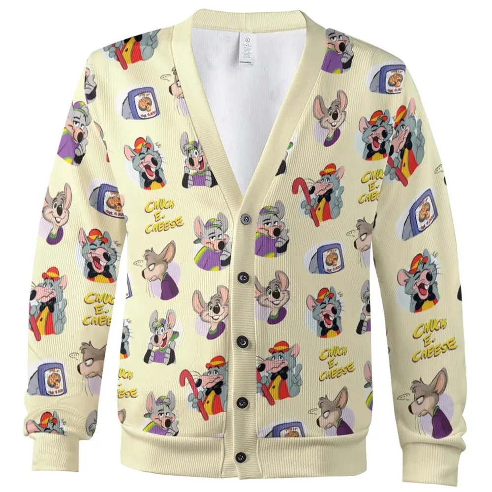 Chuck E. Cheese Pattern Cardigan - 2